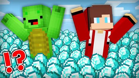 How Mikey & JJ Fell into DIAMOND TSUNAMI in Minecraft ?! (Maizen Mizen Mazien) - YouTube