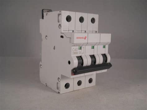 MEM MCB 40 Amp Triple Pole 3 Phase Breaker Type C 40A C40 Memshield 2 ...