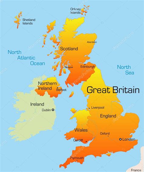 Great Britain map Stock Vector Image by ©olinchuk #2080039