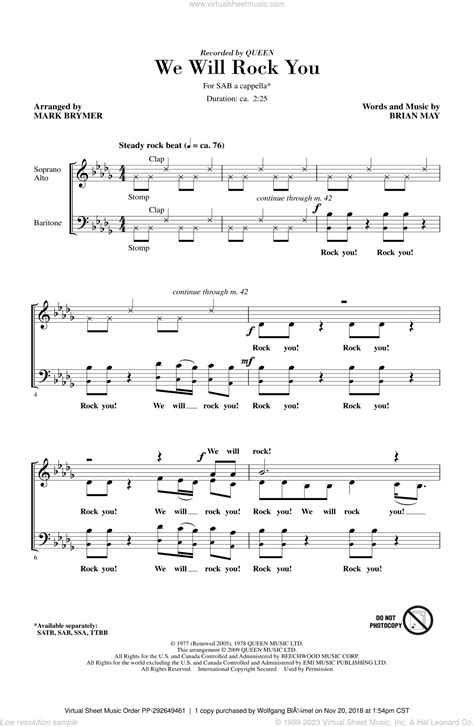 Brymer - We Will Rock You sheet music for choir (SAB)