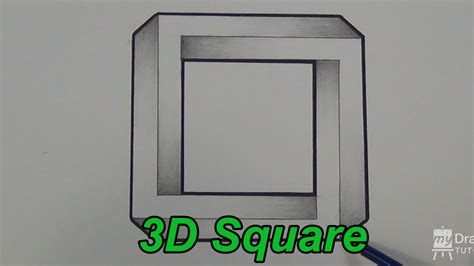 How To Draw An Impossible Square - 3D Square - Impossible Shapes ...