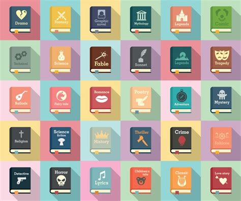 995 Book Genre Icons Royalty-Free Images, Stock Photos & Pictures ...