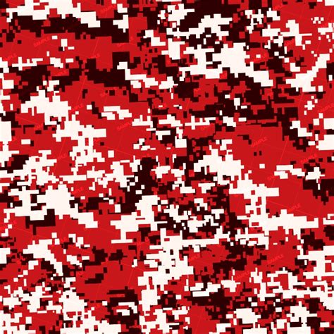 Red Digital Camouflage 22 – Pattern Crew