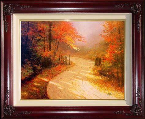 Autumn Lane by Thomas Kinkade 20x24 Artist Proof A/P Limited Edition Framed Canvas