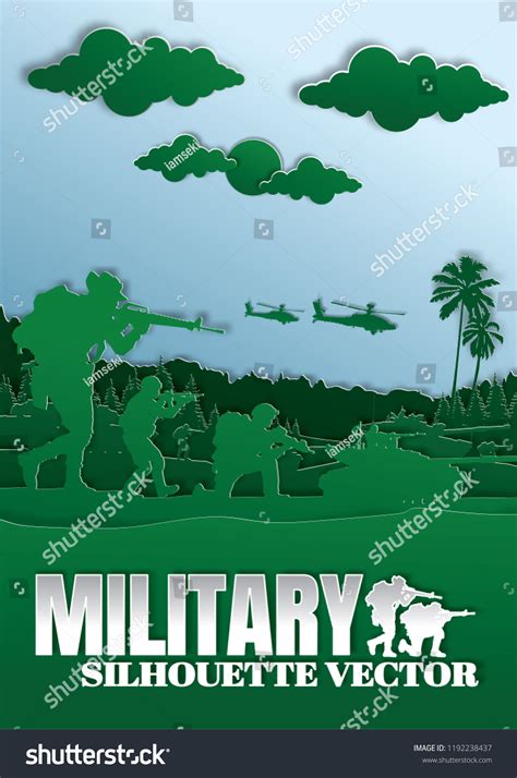 Military Vector Illustration Army Background Soldiers Stock Vector (Royalty Free) 1192238437 ...