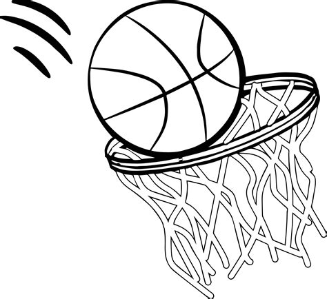 Basketball Rim Coloring Page Coloring Pages