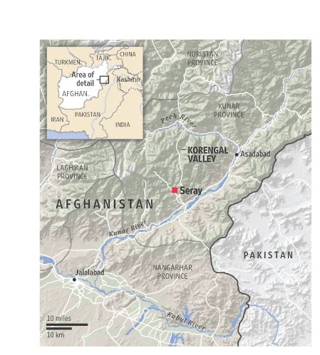 Korengal Valley Afghanistan Map