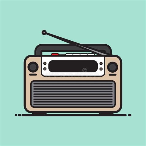 Vintage Radio Vector Cartoon Design