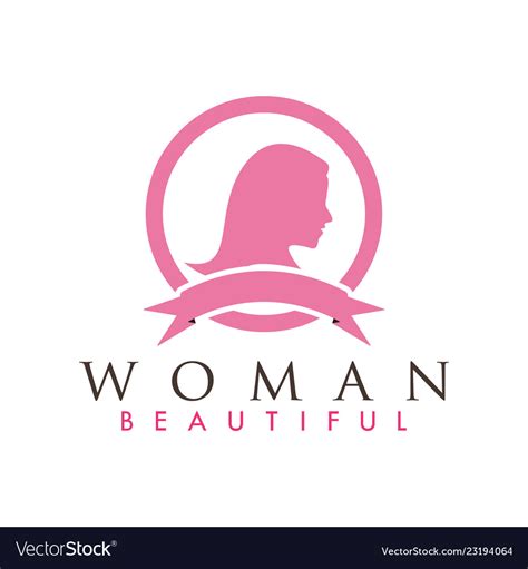 Beautiful woman logo design inspiration Royalty Free Vector