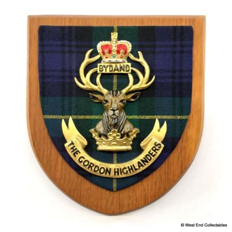 OLD OAK GORDON Highlanders Scottish Regiment Army Plaque Shield Crest Badge A $127.38 - PicClick