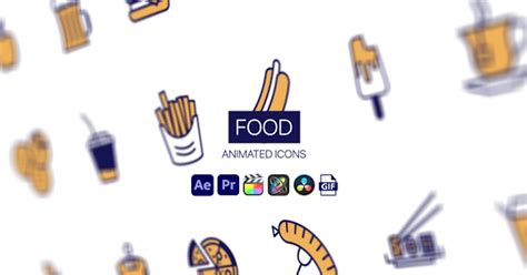 Food Animated Icons, Video Templates - Envato Elements