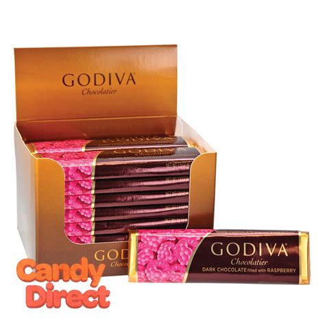 Godiva Dark Chocolate Filled With Raspberry 1.5oz Bar - 24ct ...