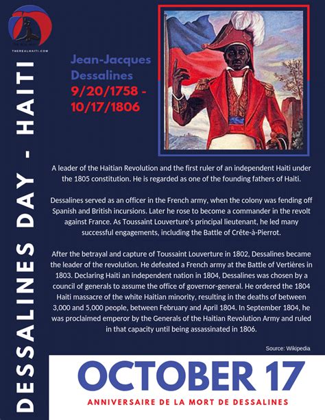 Why does Haiti Celebrate Dessalines Day / Anniversaire de la mort de ...