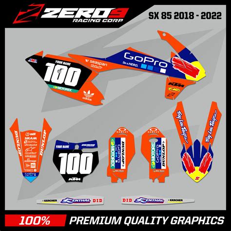 Custom MX Graphics Kit: KTM SX 85 2006 - 2021 - PRO G ORANGE | eBay