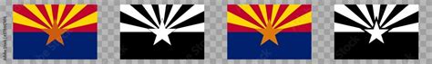 Arizona Flag Colors Black | State Flags | Banner | Symbol | Vector ...