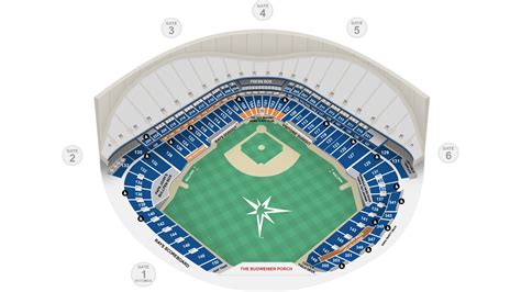 Tropicana Field Seating Map Rows | Elcho Table