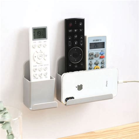 1PC TV Remote Control Holder Wall Mount PP Organiser Box Home Storage Case | Shopee Singapore