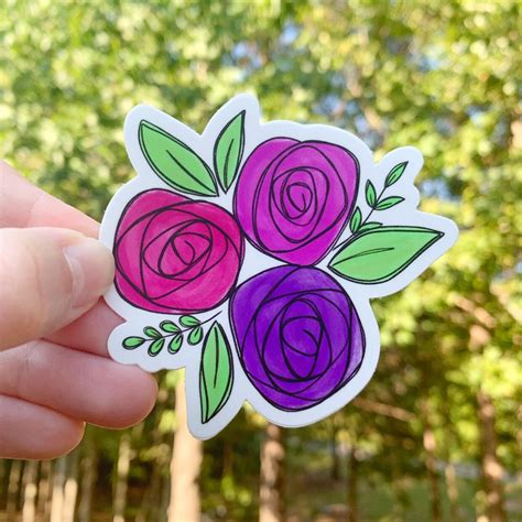 Floral Bundle Sticker Laptop Sticker Sticker Collector | Etsy