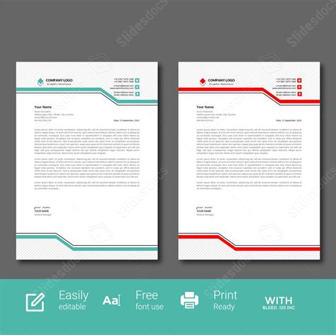 Letter Letterhead Company Pad Design Office Modern Creative Simple Word Template And Google Docs ...