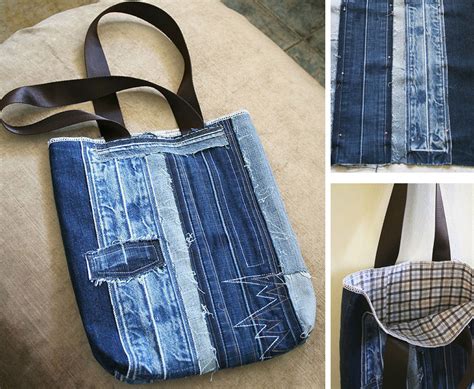 Bag from Old Jeans in 2020 | Denim bags from jeans, Diy old jeans, Diy tote bag