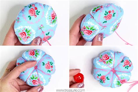 DIY Pin Cushion - Cute Round Pincushion |TREASURIE