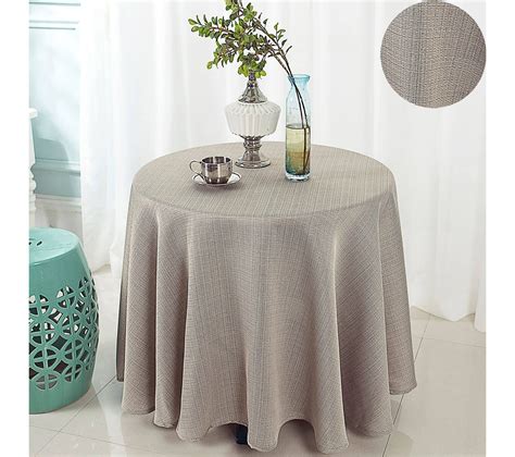 Nappe De Table Ronde Effet Tissé Uni - Ecru - Dimensions : 180x180 cm ...