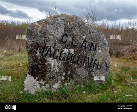 Clan Macgillivray grave marker at Culloden Moor near Inverness ...