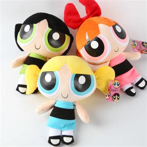 Free shipping 20 cm The Powerpuff Girls Plush Doll Bubbles Blossom Buttercup Stuffed Toys for ...