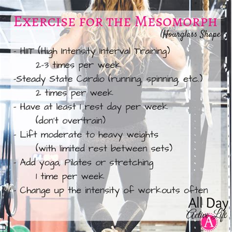 Exercise for the mesomorph and best workouts for the hourglass shape | Mesomorph body, Mesomorph ...