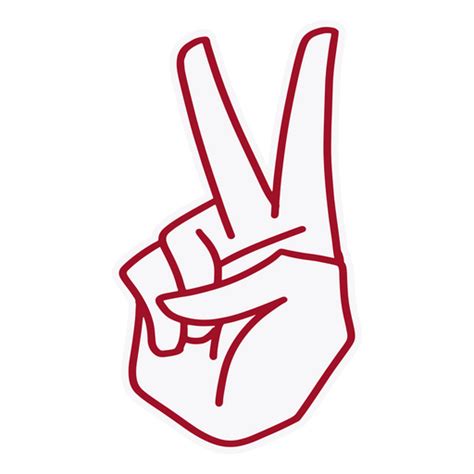 Peace Sign Cartoon Hand PNG & SVG Design For T-Shirts