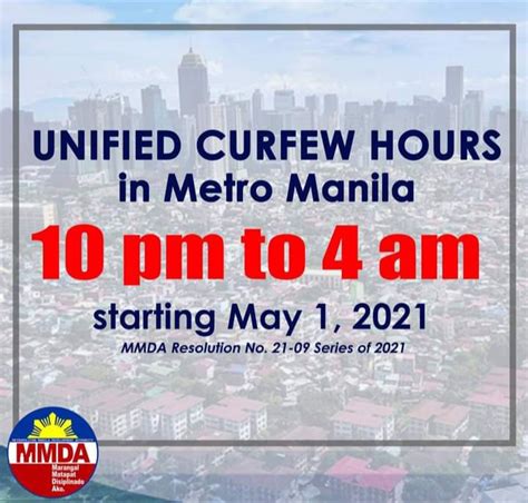 Metro Manila under shorter curfew hours from May 1 - PortCalls Asia