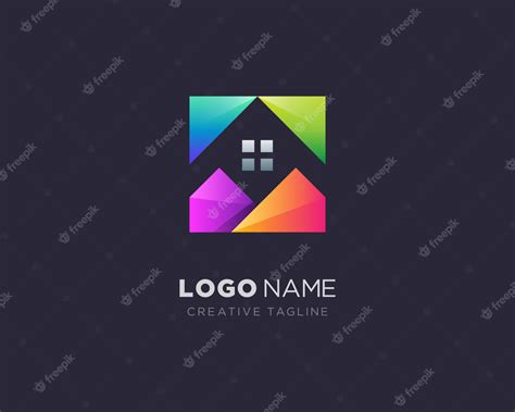 Premium Vector | Creative colorful house logo