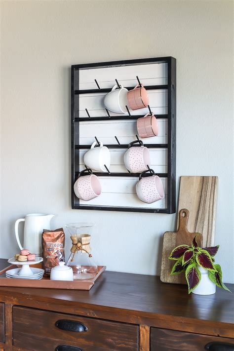 How To Make A DIY Wall-Mounted Coffee Mug Display Rack