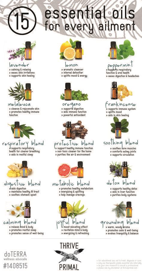 15 essential oils for the most common ailments and health conditions ...