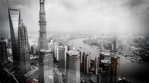 Download wallpaper: Cityscape from Shanghai, China 3840x2160