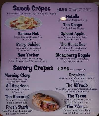 Blizz Frozen Yogurt menu in Las Vegas, Nevada, USA