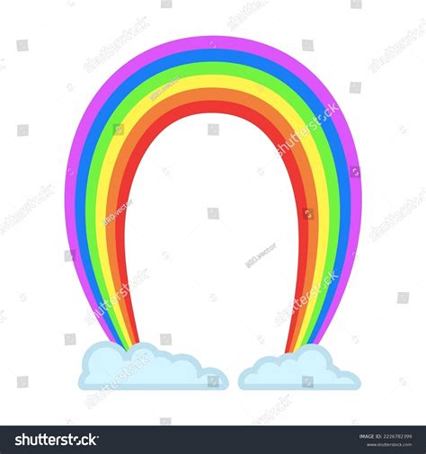 Cute Rainbow Arc Cartoon Illustration Childish Stock Vector (Royalty ...