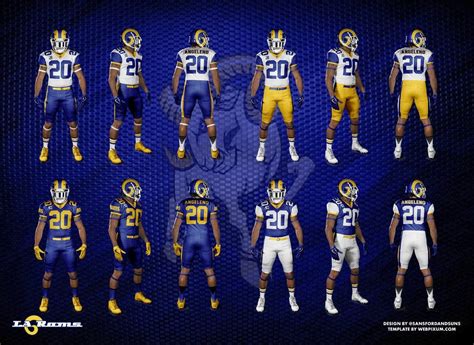 More Rams uniform concepts, from today's Uni-Watch blog : LosAngelesRams