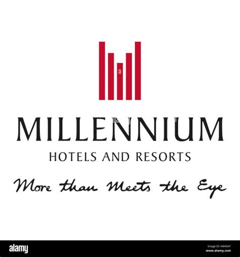 Millennium Hotels And Resorts Logo With Tagline sq Stock Photo - Alamy