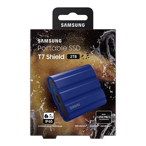 Samsung 2TB T7 Shield Portable SSD USB3.2 (Blue)