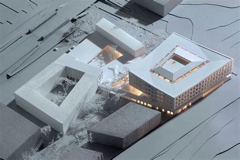 Town Hall and Health Center / Henning Larsen Architects,model Danish ...