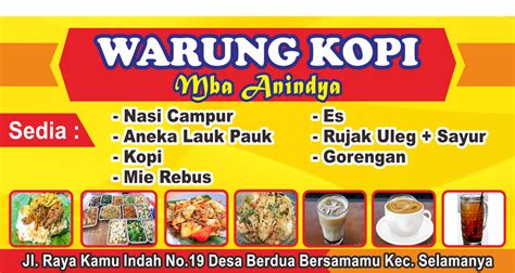 Desain Banner WARUNG KOPI Free Vector Logo CDR, Ai, EPS, PDF, PNG HD - INDGRAFIS