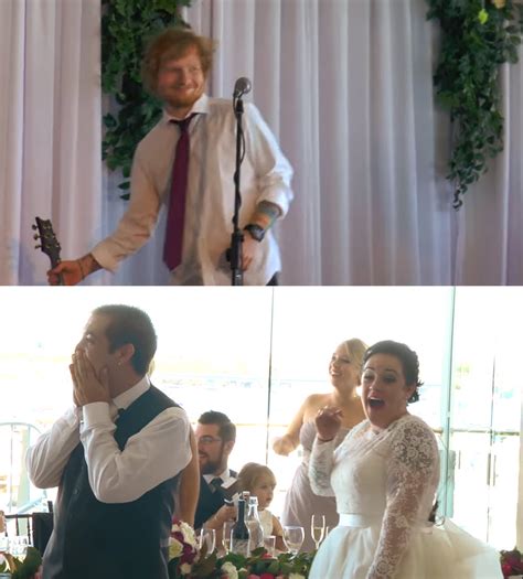 Ed Sheeran Drops In On Newlyweds At Their Wedding for Surprise ...