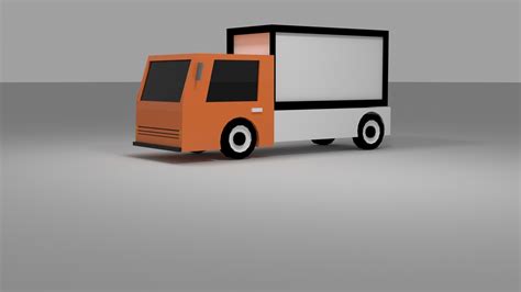 ArtStation - Cartoon Low Poly Truck Low-poly | Game Assets