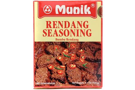 Bumbu Rendang Seasoning (Rendang Beef in Coconut Milk) 4oz (115 Gr.) by Munik