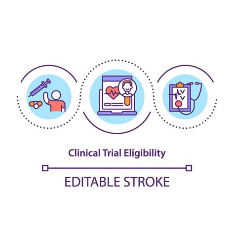 Clinical trial eligibility concept icon 2306380 Vector Art at Vecteezy