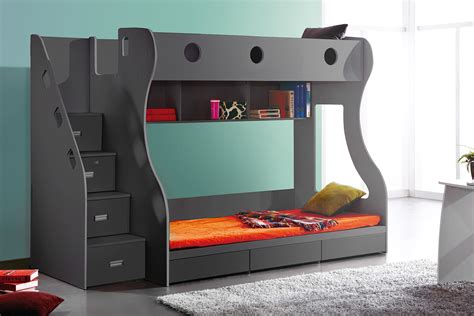 Storage Bunk Bed - Charcoal