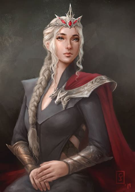 ArtStation - Daenerys Targaryen (GOT fanart), Clark Ocleasa Dnd Characters, Fantasy Characters ...