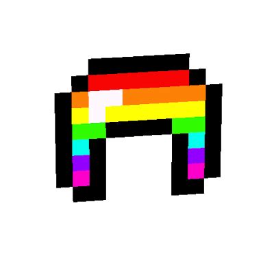 Rainbow Helmet | Minecraft pixel art, Pixel art, Minecraft toys