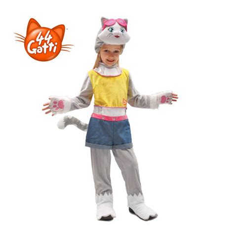 Partycolare- Costume Bambina 44 Gatti Milady 3/4 anni